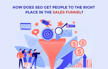 How does SEO get people to the right place in the sales funnel?