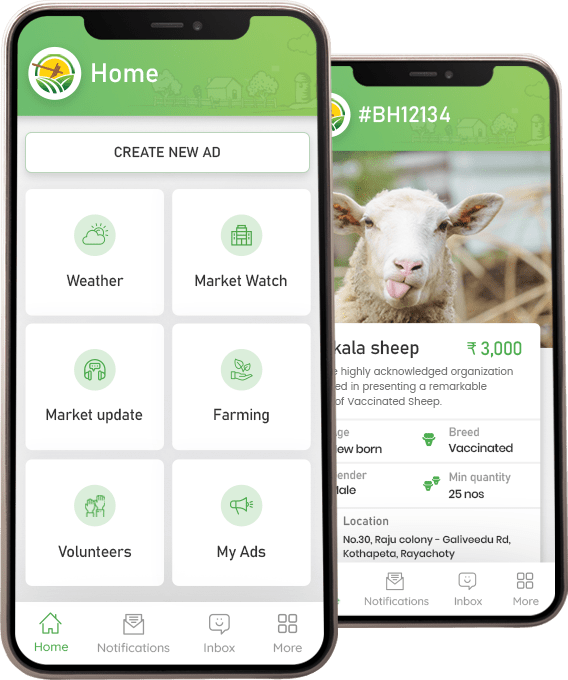 Smart farmers app to buy and sell their products