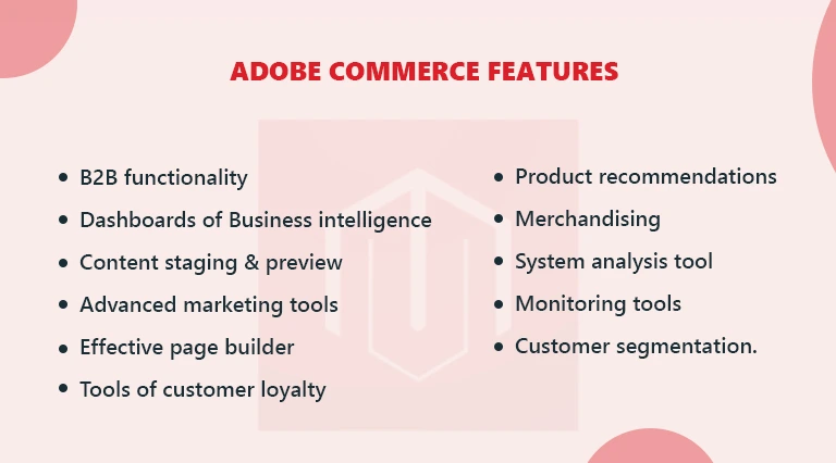 Characteristics and advantages of Adobe Commerce
