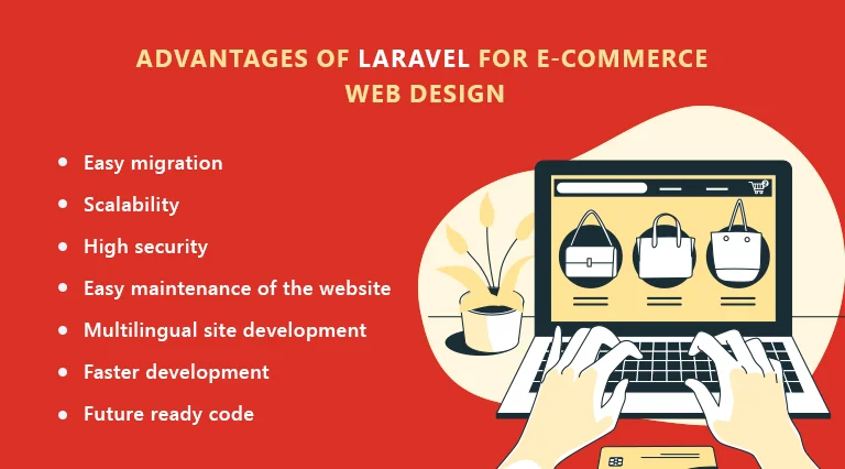 what are the advantages of laravel for ecommerce web design